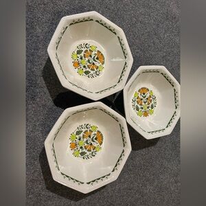 Johnson Brothers "Greenfield" ironstone dinnerware Bowls Set of 3